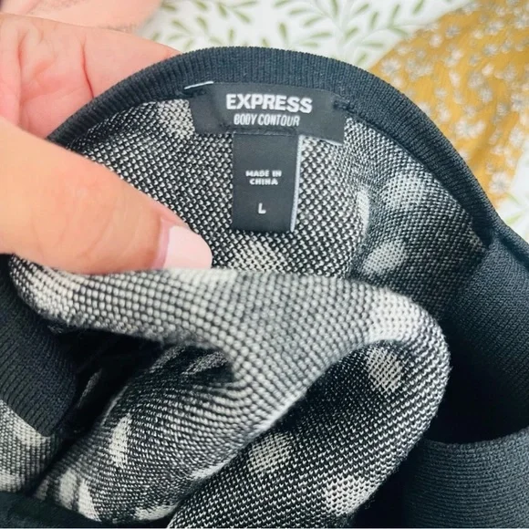 Express Black and White Polka Dot Peplum Camisole - Picture 7 of 8